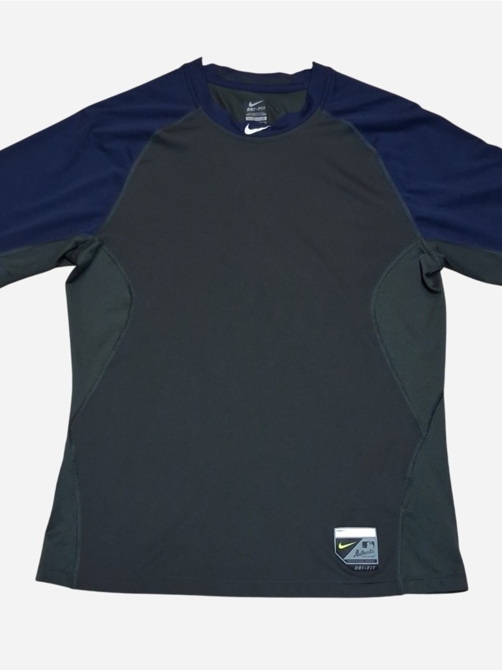 Nike Men’s Dri-FIT Navy and Dark Gray Baseball Athletic Shirt